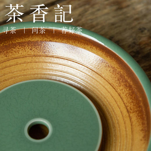 茶香记 双色釉玉镯双层大壶承 青瓷 双色釉 玉石质感 容量大 实用 商品图2