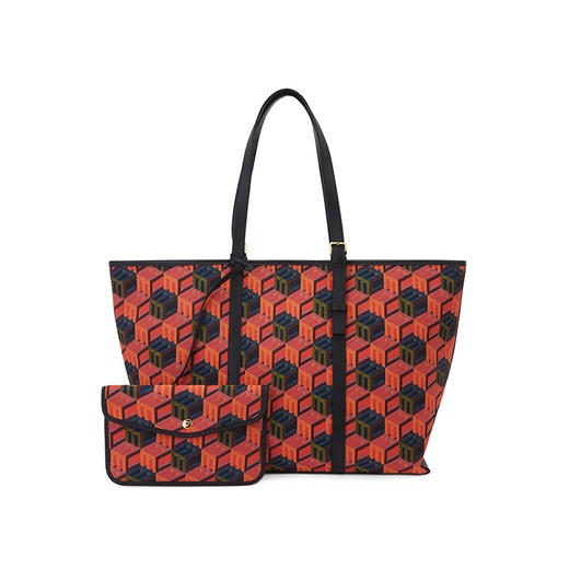 MCM 女士 Patricia 立方形经典logo手提单肩包 橘色 MWPCSCK01 MT001 商品图0
