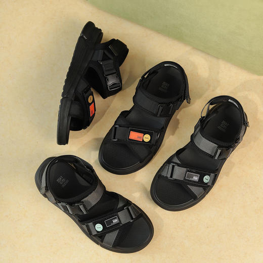 西村名物22年夏新款透气运动休闲拼色沙滩男凉鞋X12BR24511 商品图0