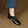 秋冬复古，内侧拉链好进脚里外全皮方头粗跟裸靴【预售7天】DB-M5372 商品缩略图11