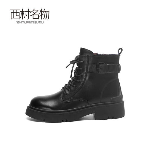 西村名物英伦风马丁靴女2022秋季新款短靴机车靴厚底百搭43961 商品图3
