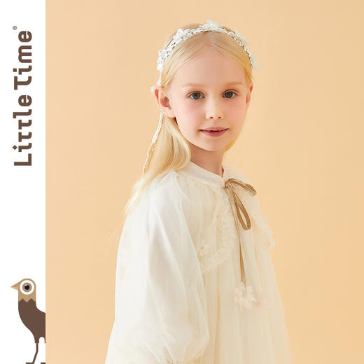 littletime童装新款春秋装女童连衣裙长袖儿童超仙网纱公主裙 商品图3