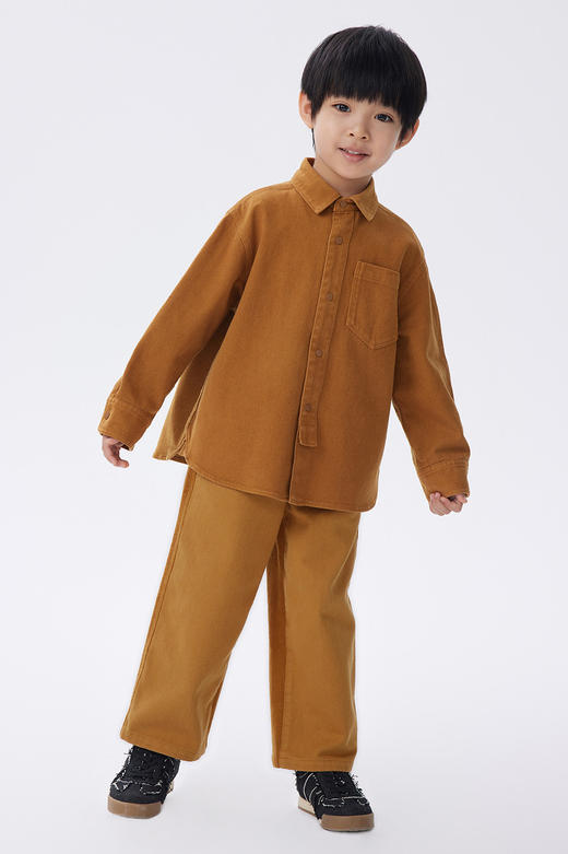 JNBY  22年秋款  拼接灯芯绒牛仔裤 1M9E12420 商品图0