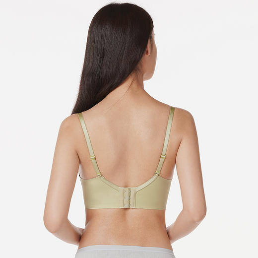 都市丽人自然舒适B杯无金属内衣蕾丝薄3/4杯文胸三排扣软脂胶圈LB2AG1 商品图2