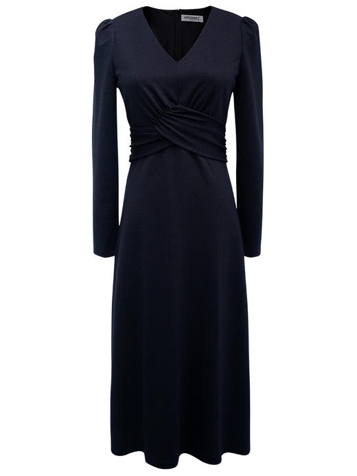 剩M 米思阳轻熟风V领性感连衣裙心机设计感2022新款修身小众裙子1992 商品图4