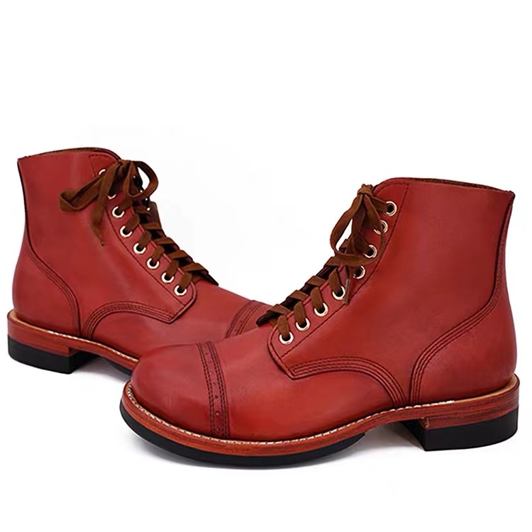 Alternative country 牛皮工装靴固特异伞兵靴1801