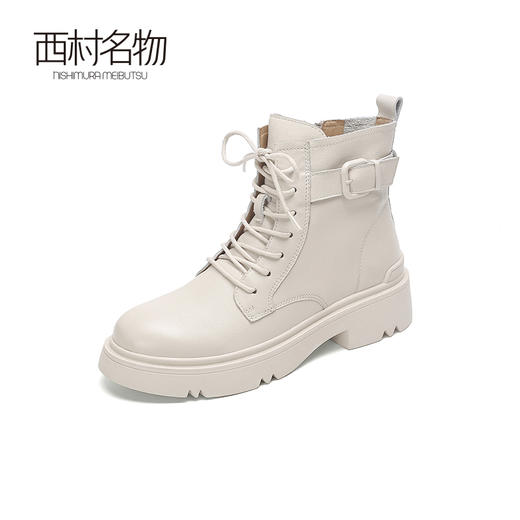 西村名物英伦风马丁靴女2022秋季新款短靴机车靴厚底百搭43961 商品图2