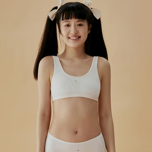 都市丽人少女三步优选成长一阶无尺码内衣棉质超薄夹棉杯少女文胸无排扣无钢圈BB26A2 商品图0