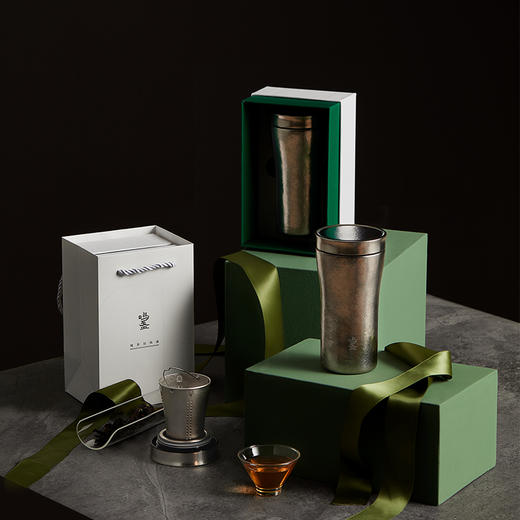 保鲜12h 茶水不变质 | 鸣盏 纯钛泡茶保温杯 茶水分离办公茶具钛杯MZ8007[福利品] 商品图2