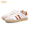 Safiya/索菲娅 2022秋季新品棒球鞋女网红新款百搭休闲绒面透气拼色德训鞋 SF23112429 商品缩略图6