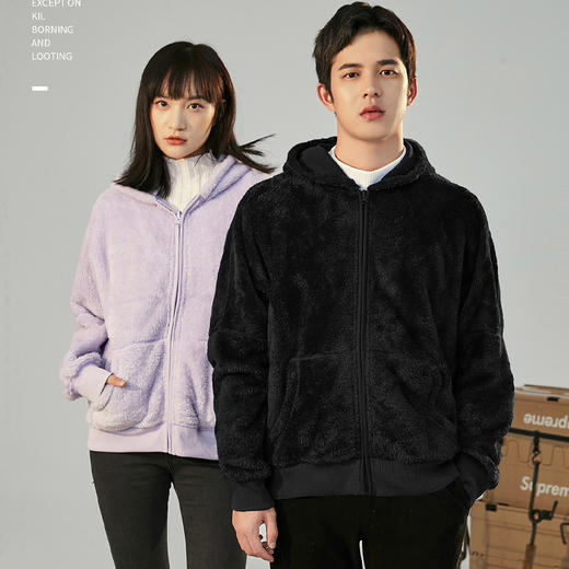 GELUNDUO歌伦多-“云暖双面绒衣连帽卫衣 商品图0