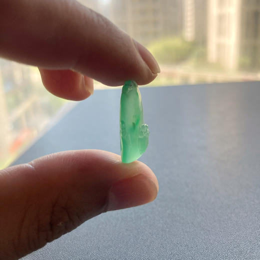 玻璃种阳绿翡翠福袋呱呱来财 商品图7