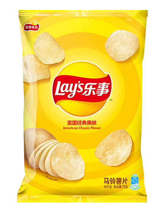 【亚欧超市】乐事经典原味薯片70g/袋