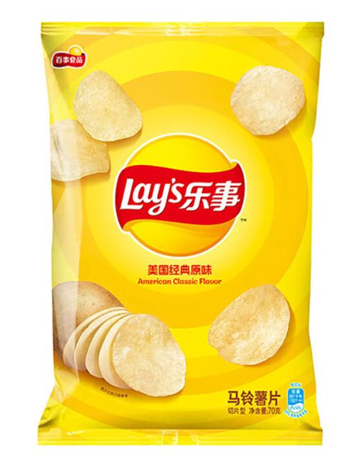 【亚欧超市】乐事经典原味薯片70g/袋 商品图0