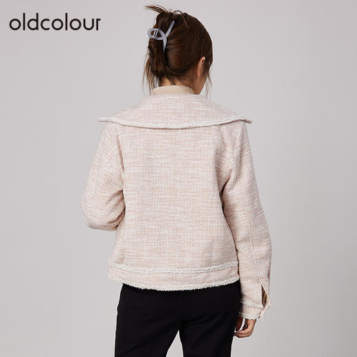 oldcolour2021秋商场同款气质小香风短款长袖外套女N34041480 商品图3