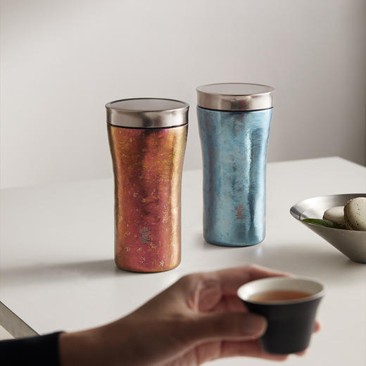 保鲜12h 茶水不变质 | 鸣盏 纯钛泡茶保温杯 茶水分离办公茶具钛杯MZ8007[福利品] 商品图3