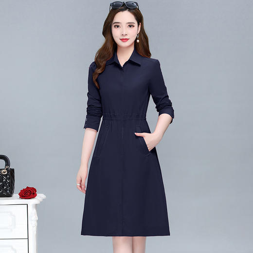 YWE ZYB03简约休闲拼接时尚风衣修身气质外套 商品图2