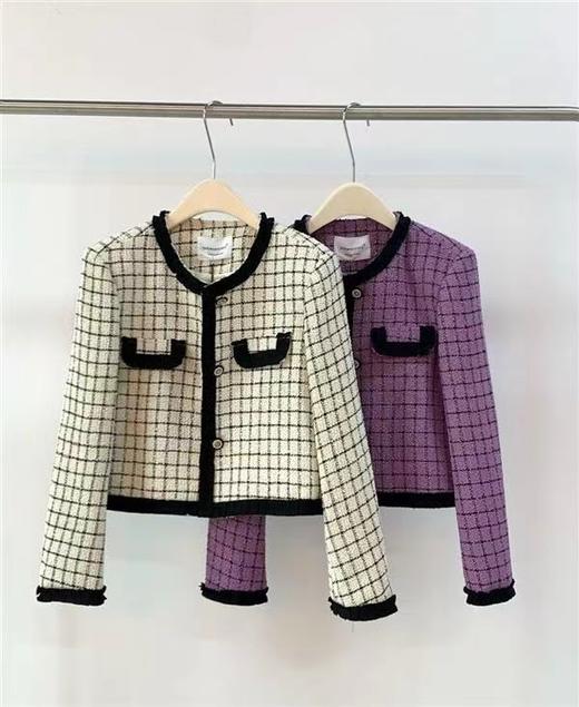 【社群供T】韩版格纹撞色甜美洋气chic香风外套（下单后7天内发货） 商品图8
