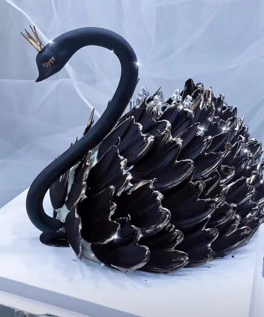 黑巢-黑巢 - 高贵的黑天鹅生日蛋糕生日蛋糕 商品图0