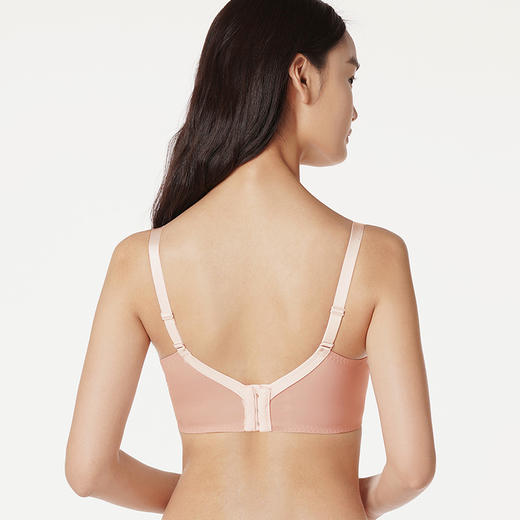 都市丽人自然舒适A杯无磁内衣蕾丝加厚3/4杯文胸三排扣无钢圈LB21G3 商品图2