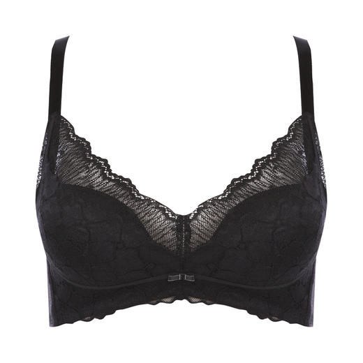 都市丽人自然舒适A杯无磁内衣蕾丝加厚3/4杯文胸三排扣无钢圈LB21G3 商品图6