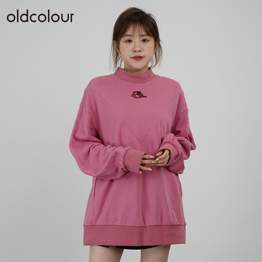 oldcolour春秋商场同款宽松显瘦甜美气质长款卫衣女N34023434 商品图0
