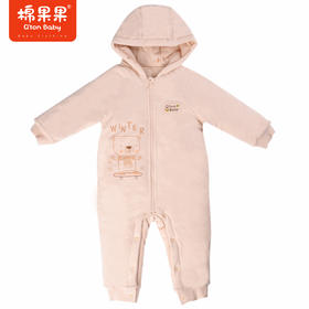 商场同款棉果果冬季男女童外穿连帽铺棉对开连体衣夹棉爬服M401722822685