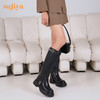 【新品特惠】Safiya/索菲娅  2022秋冬新款长靴女新潮设计感双层炸街厚底小众裤管靴 SF24117136 商品缩略图7