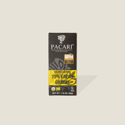 Pacari 75% Guayas黑巧克力50g 商品图0
