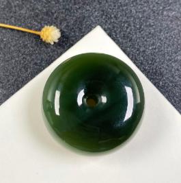 和田玉碧玉平安扣-猫眼 商品图0