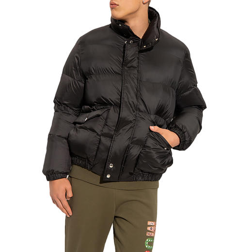 ALEXANDER MCQUEEN 亚历山大.麦昆 男士字母徽标涂鸦绗缝羽绒服棉服 黑色 659318 QTR30 1080 商品图1