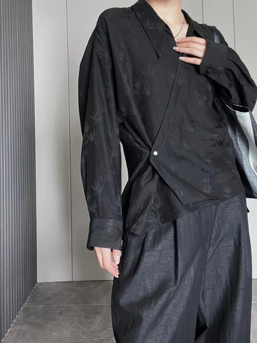 预定|盛唐牡丹 市隐系列V领斜扣收腰衬衣.潮快闪[福利品] 商品图12