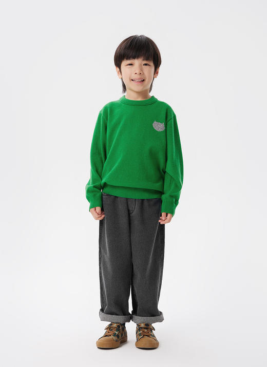 JNBY  22年秋款  拼接灯芯绒牛仔裤 1M9E12420 商品图8