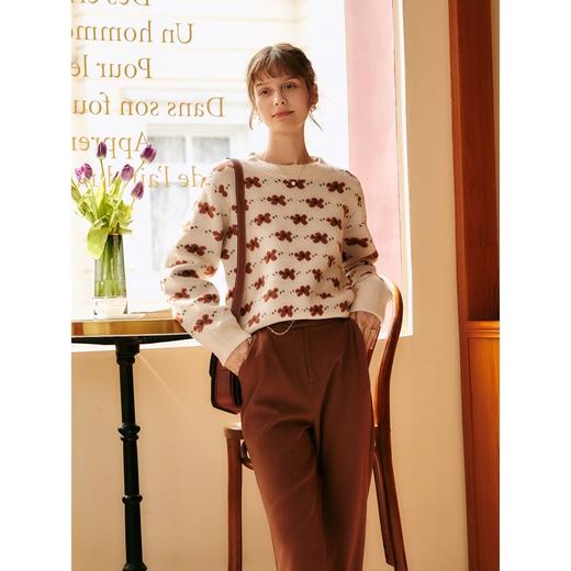 欧芮儿套头毛衣女秋冬2021年新款宽松显瘦慵懒设计感外穿针织上衣 商品图3