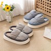 防水棉拖鞋女秋冬季厚底踩屎感棉鞋男士冬天室内防滑家居家用加厚 商品缩略图4