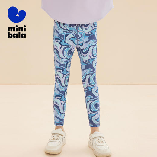 迷你巴拉女童打底裤秋宝宝高弹透气运动瑜伽裤长裤子 商品图1