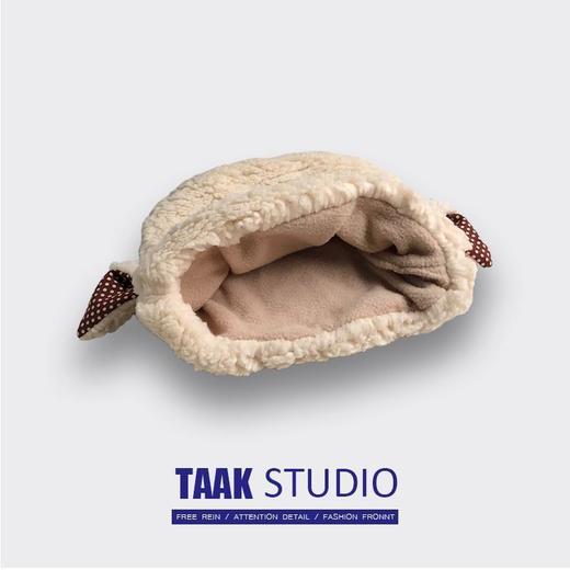 网红甜美小羊包帽 可爱套头帽子女秋冬日系羊羔毛保暖护耳帽学生 商品图8