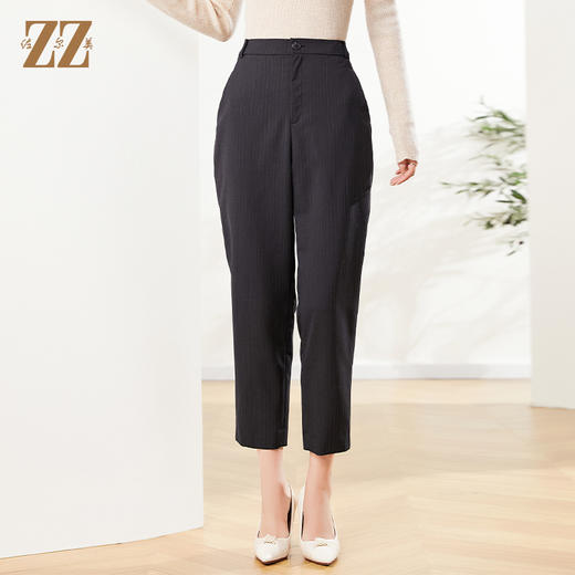 佐尔美秋季新款 百搭条纹长裤女E03KC05 商品图0