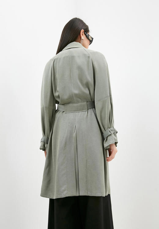 【超惠秒】Emporio Armani 女士防风无褶舒适面料中长款风衣外套 10137 商品图11