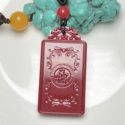 男款关公紫砂平安无事牌 饰品美物 商品图2