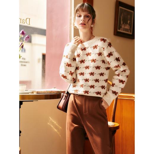 欧芮儿套头毛衣女秋冬2021年新款宽松显瘦慵懒设计感外穿针织上衣 商品图1