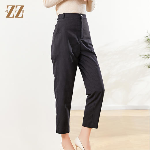 佐尔美秋季新款 百搭条纹长裤女E03KC05 商品图3