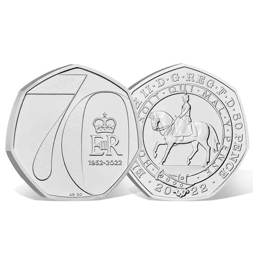 英国女王伊丽莎白二世登基70周年纪念卡币 商品图4