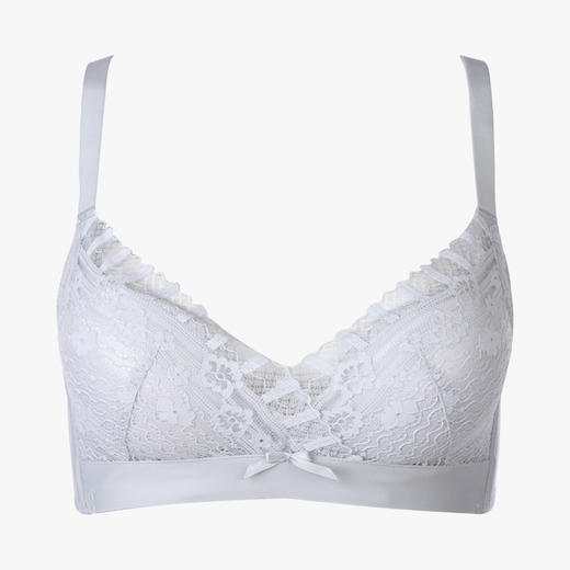 都市丽人聚拢升杯聚拢杯B杯常规内衣蕾丝中厚3/4杯文胸三排扣无钢圈LB25K1 商品图3