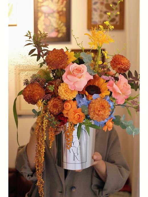 《秋》-玫瑰混搭抱抱桶 商品图3