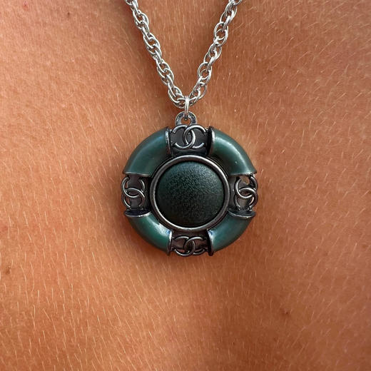 订购6周到｜Gigi Paris-Chanel-绿色水手 中古纽扣 项链［法国设计师］ 商品图4