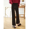 欧芮儿黑色灯芯绒休闲裤女秋季2024年新款高腰时尚开叉阔腿喇叭裤 商品缩略图1