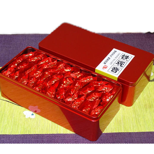 【食品酒水】福建新茶铁观音乌龙茶组合装铁盒礼盒装俩盒送礼袋 商品图4