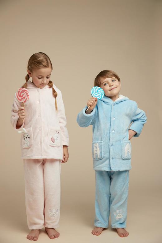 【珊瑚绒】SCHIESSER德国舒雅女童珊瑚绒家居套装3F/18592H 商品图1