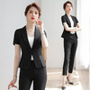 XZ-ZY750职业套装女夏新款时尚套裙珠宝店美容师工作服薄款短袖两件套 商品缩略图3
